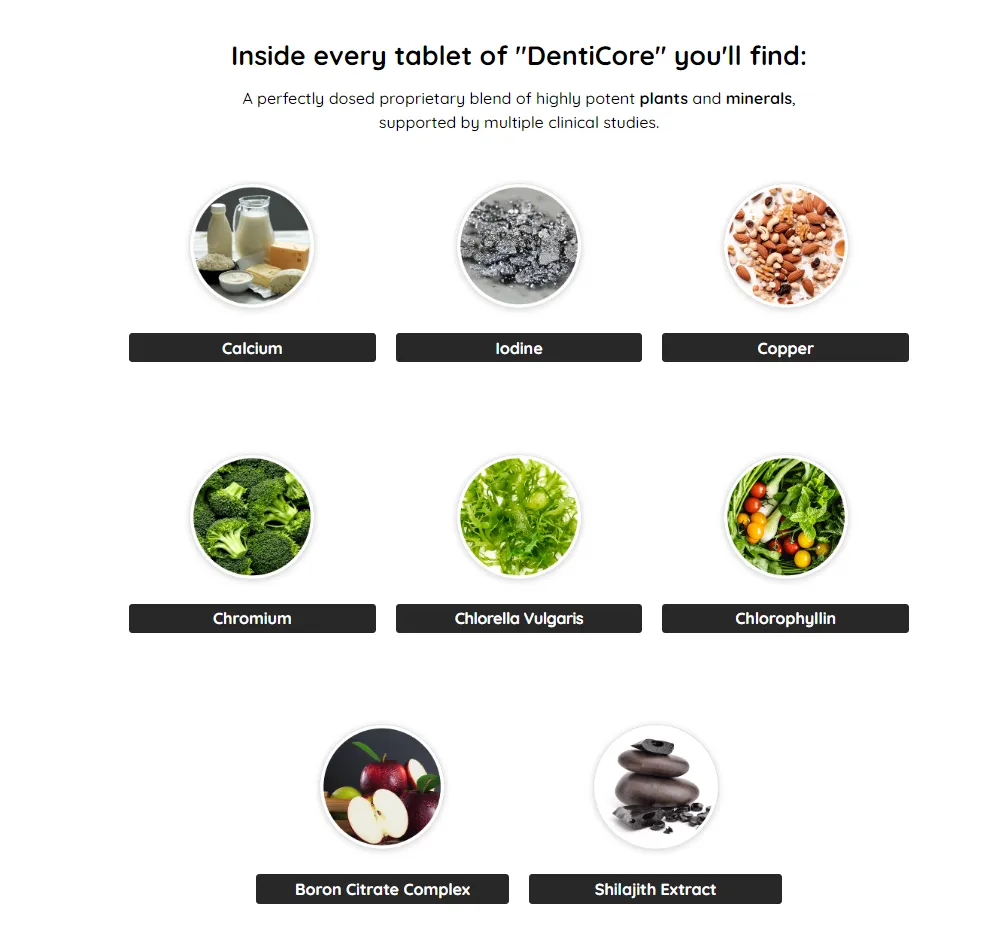 denticore ingredients